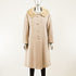 Taupe Cloth Coat Pastel Mink Collar - Size L (Vintage Furs)