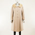 Taupe Cloth Coat Pastel Mink Collar - Size L (Vintage Furs)