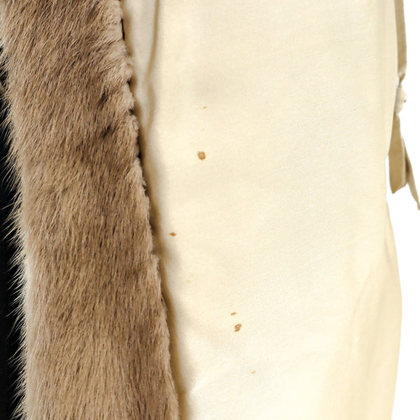 Tourmaline Mink Coat with Design- Size S