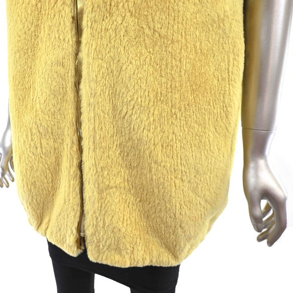 Yellow Sheared Beaver Vest- Size L