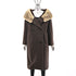 Wool Coat with Mink Collar- Size XL