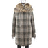 Wool Coat with Raccoon Trim- Size M-L
