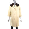 Cashmere Coat with Mink Collar- Size M